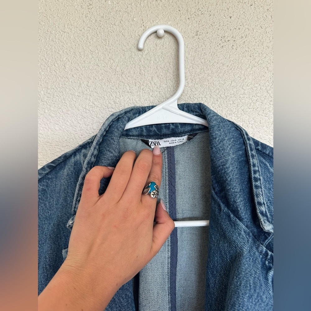 Zara Blue Denim Jacket - Picture 3 of 3